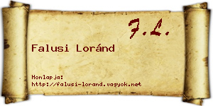 Falusi Loránd névjegykártya